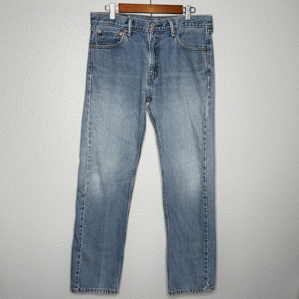 VTG Y2K Levi's 505 Men's Jeans 33x34 Regular Fit Straight Leg Medium Wash Denim